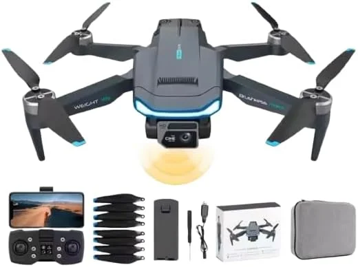 کوادکوپتر تاشو F194 MINI Drone با دوربین دوگانه 4K HD، موتور براشلس، GPS و کنترل از راه دور تا 1 کیلومتر - هدیه اسباب بازی