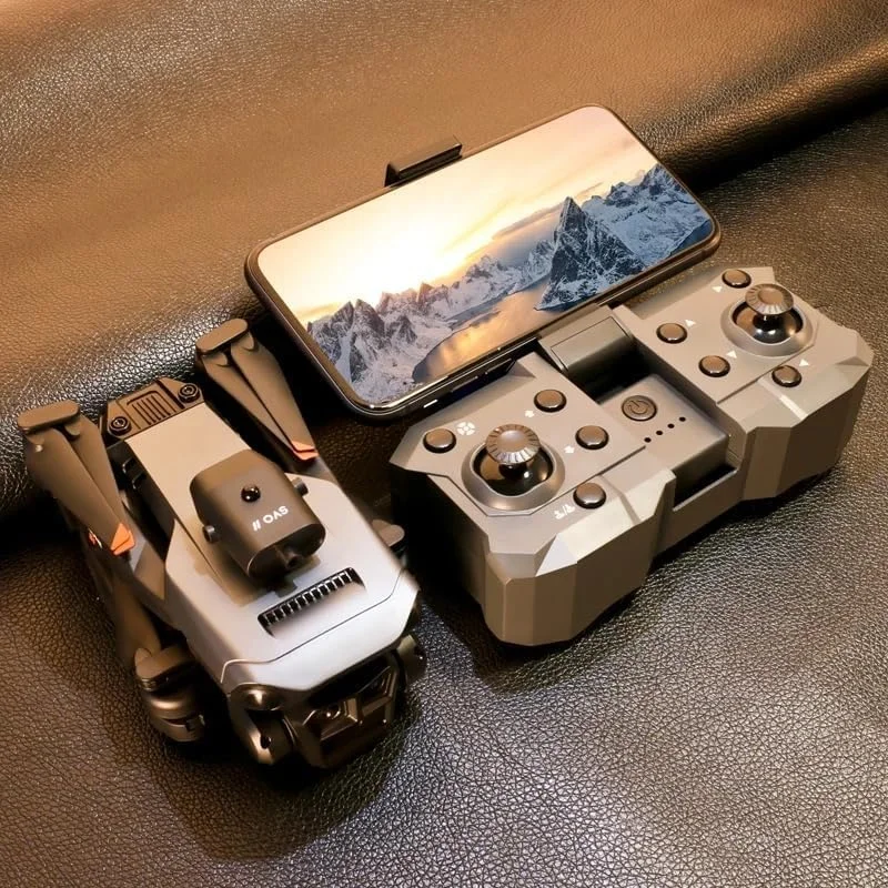 کوادکوپتر تاشو FPV مدل MZtoyz K6 با دوربین سه گانه 4K، اجتناب از موانع 360 درجه، موقعیت یابی جریان نوری، 3 باتری قابل شارژ، پرواز نقطه به نقطه و 15 دقیقه زمان پرواز