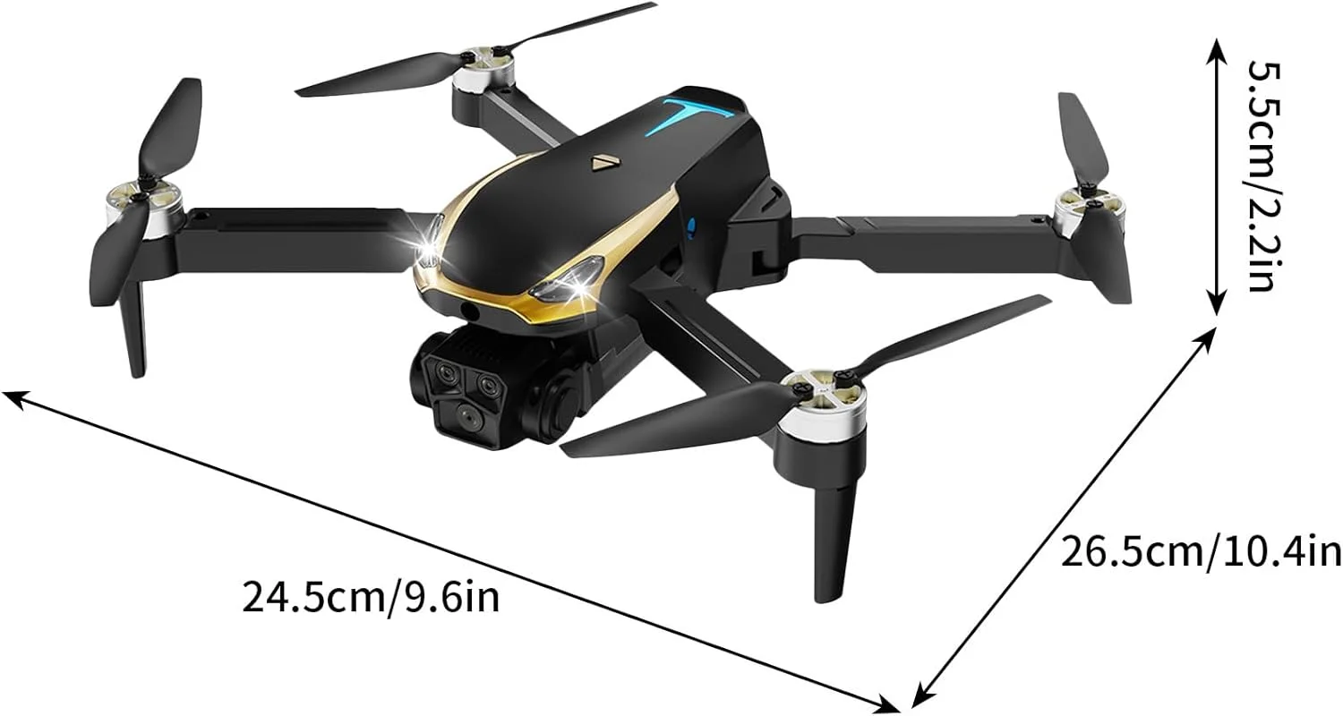 هواپیمای بدون سرنشین عکاسی هوایی با کیفیت بالا و موتور براشلس، هواپیمای کنترل از راه دور با ارتفاع ثابت، کوادکوپتر تاشو، اسباب بازی