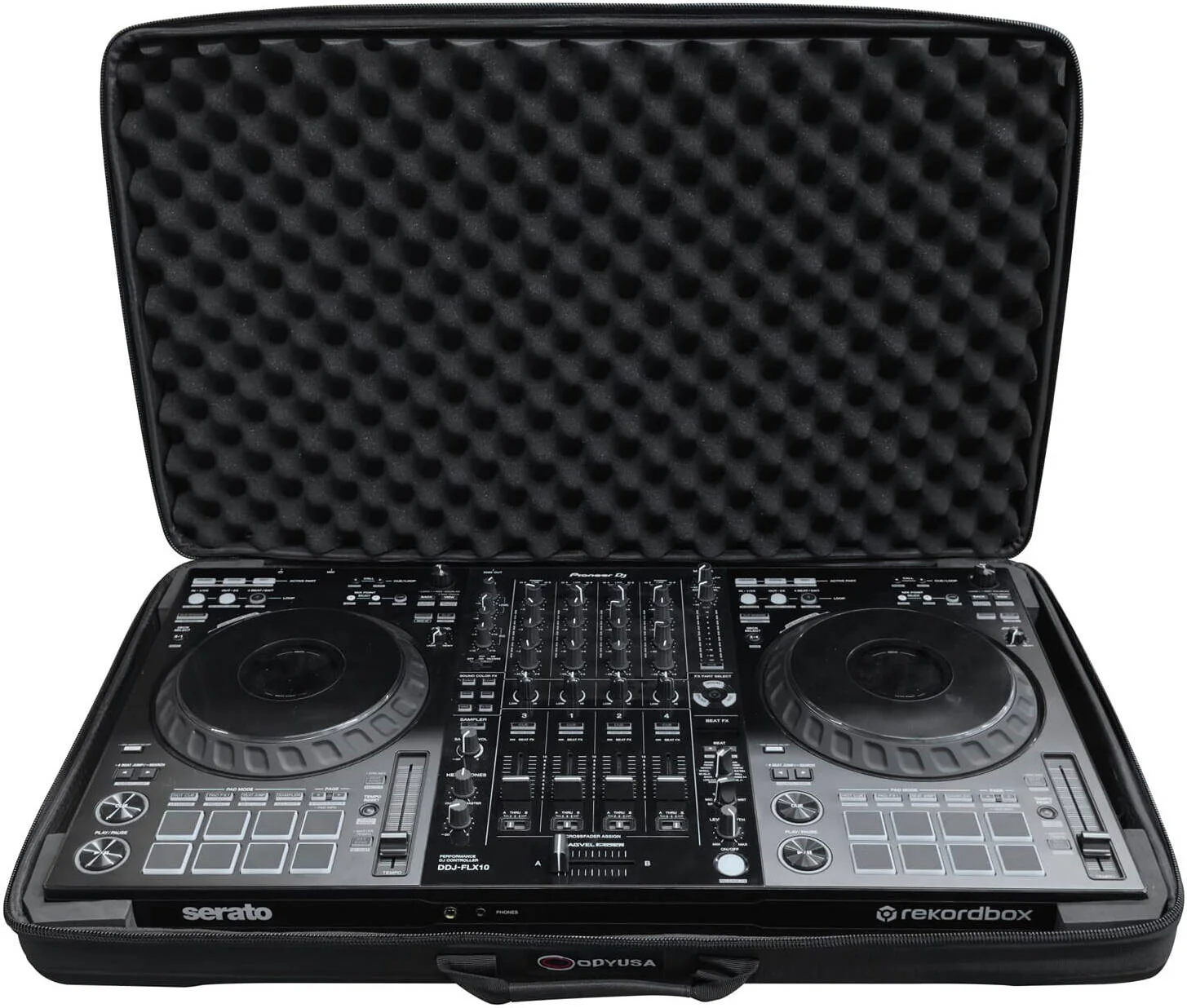 کیف نرم قالب‌گیری شده اودیسه مدل BMFLX10 مناسب برای پایونیر DJ DDJ-FLX10، فوم درب و بند شانه، مشکی