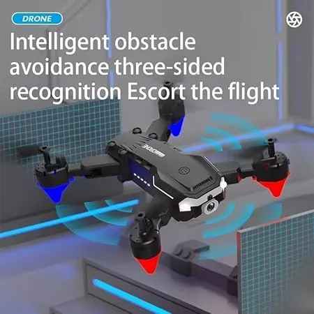 پهپاد E88 با دوربین 1080P HD - پهپاد RC تاشو با 2 باتری، بلند شدن/فرود با یک کلید، اجتناب از موانع، حفظ ارتفاع، چرخش 360 درجه - پهپاد عکاسی هوایی برای مبتدیان