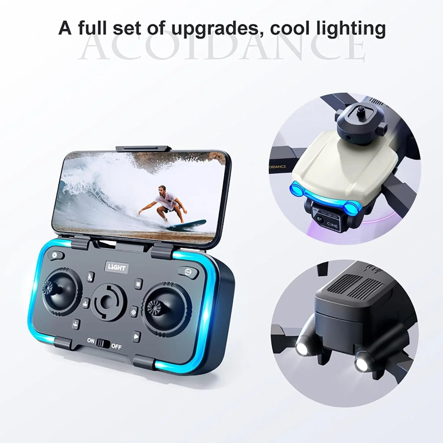 کوادکوپتر تاشو K102 PRO با دوربین 4K HD، قابلیت عکاسی هوایی و اجتناب از موانع در همه جهات، مناسب برای کودکان و مبتدیان