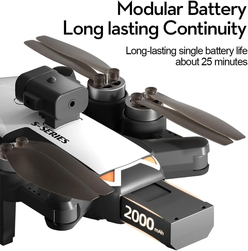 کوادکوپتر تاشو بدون برس S2S با دوربین 6K HD وای فای FPV 2.4G مدل RTF