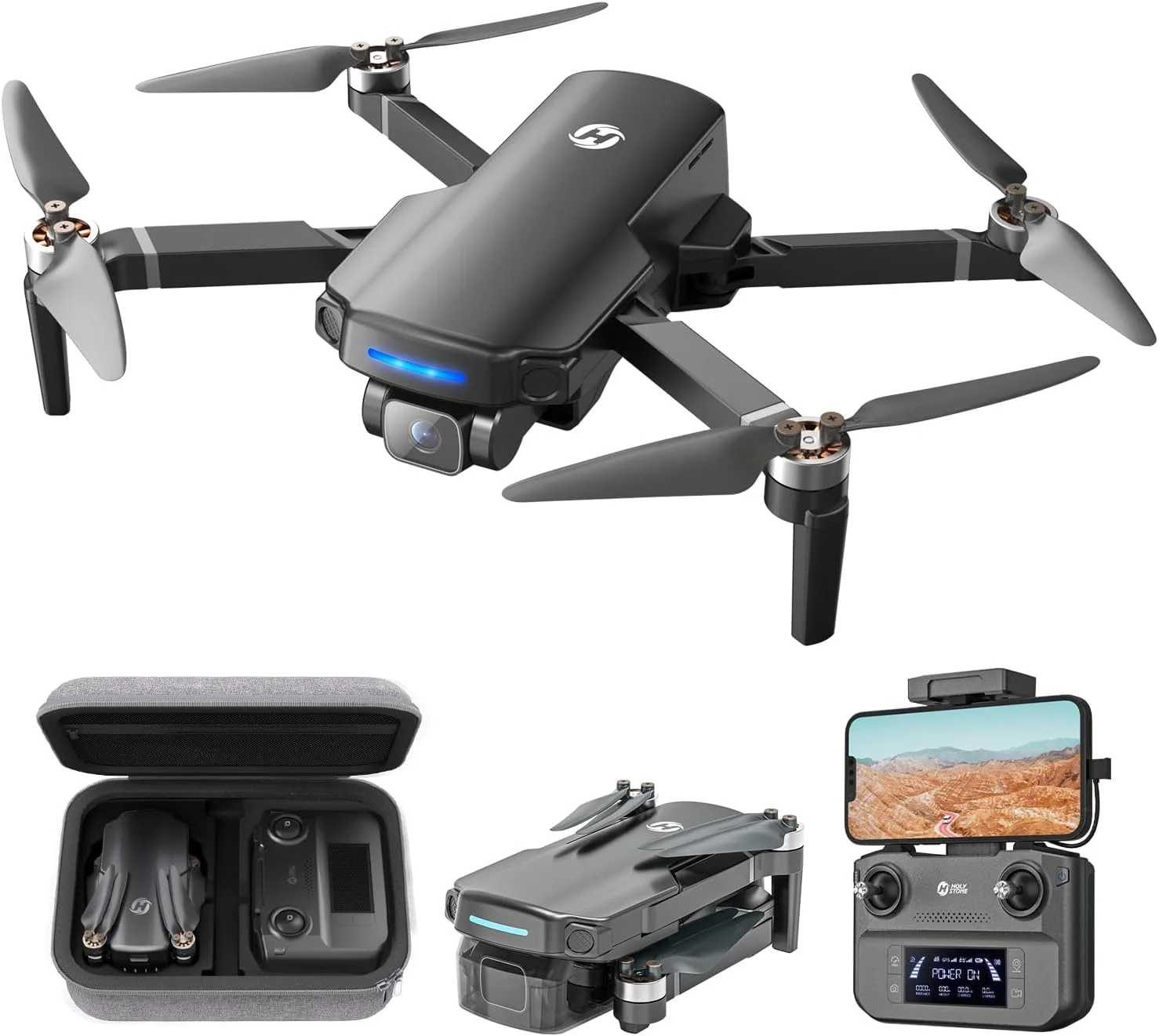 پهپاد GPS هولی استون با دوربین 4K برای بزرگسالان مبتدی، HS360S 249g پهپاد تاشو FPV RC کوادکوپتر با برد انتقال 3000 متر، موتور براشلس، دنبال کردن من، بازگشت هوشمند به خانه پهپاد GPS هولی استون با دوربین 4K برای بزرگسالان مبتدی، HS360S 249g پهپاد تاشو FPV RC کوادکوپتر با برد انتقال 3000 متر، موتور براشلس، دنبال کردن من، بازگشت هوشمند به خانه