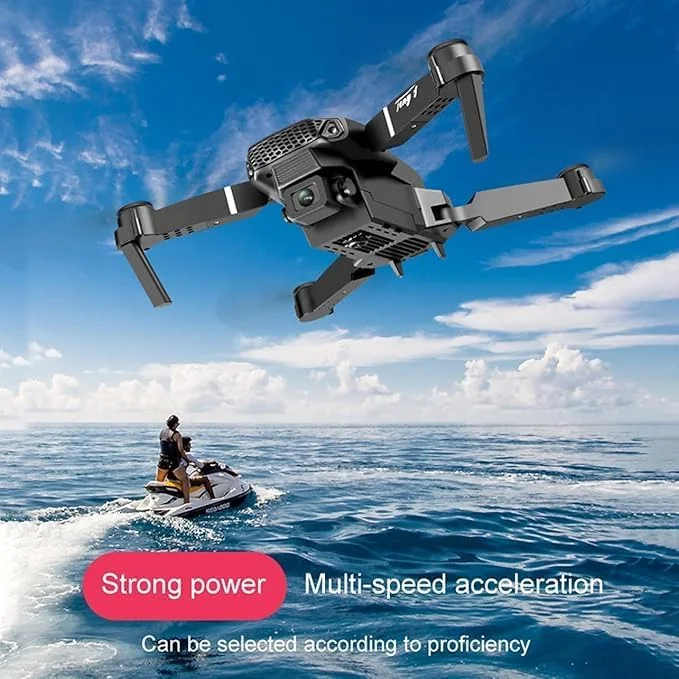 کوادکوپتر تاشو E88 Pro WiFi با دوربین 4K HD، مشکی، 2.4G 6-Axis RC، حفظ ارتفاع، بازگشت با یک کلید، حالت های سرعت چندگانه، 3 باتری کوادکوپتر تاشو E88 Pro WiFi با دوربین 4K HD، مشکی، 2.4G 6-Axis RC، حفظ ارتفاع، بازگشت با یک کلید، حالت های سرعت چندگانه، 3 باتری