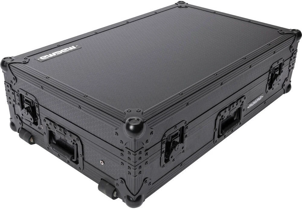 کیف حمل و نقل و استودیوی کار Magma Bags برای کنترلر DJ، دارای چرخ، مناسب برای کنترلر DDJ-REV7 و یک لپ تاپ، چرخ ها برای حمل آسان، گوشه های توپی قابل انباشت، شامل 2 بند نگهدارنده، مشکی | 41021