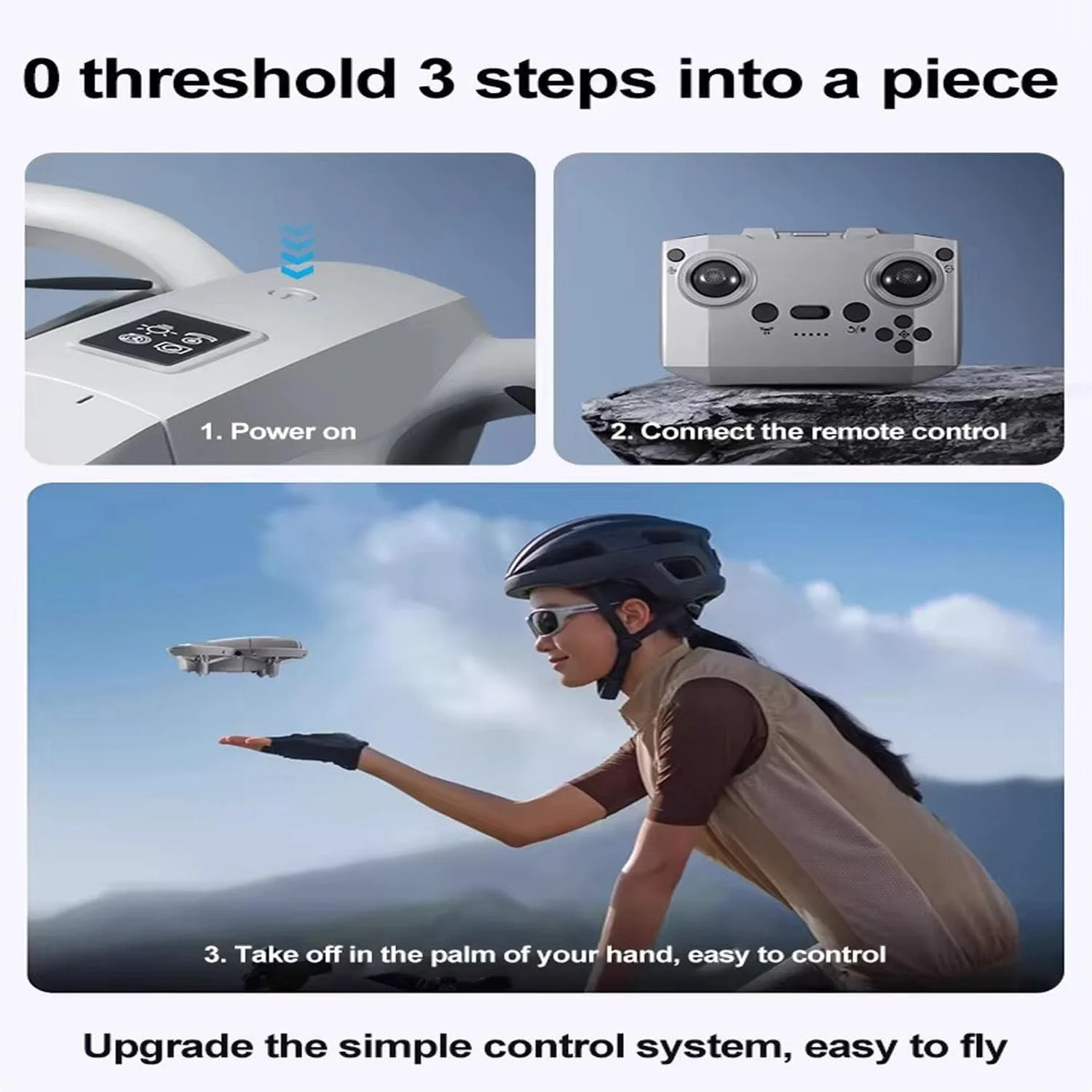 مینی پهپاد با دوربین های دوگانه، لنز ESC ۱۸۰ درجه، اجتناب از موانع، شناور شدن با جریان نوری، طراحی سبک وزن ۶۸ گرمی، کنترل از راه دور (GT3 MINI DRONE)