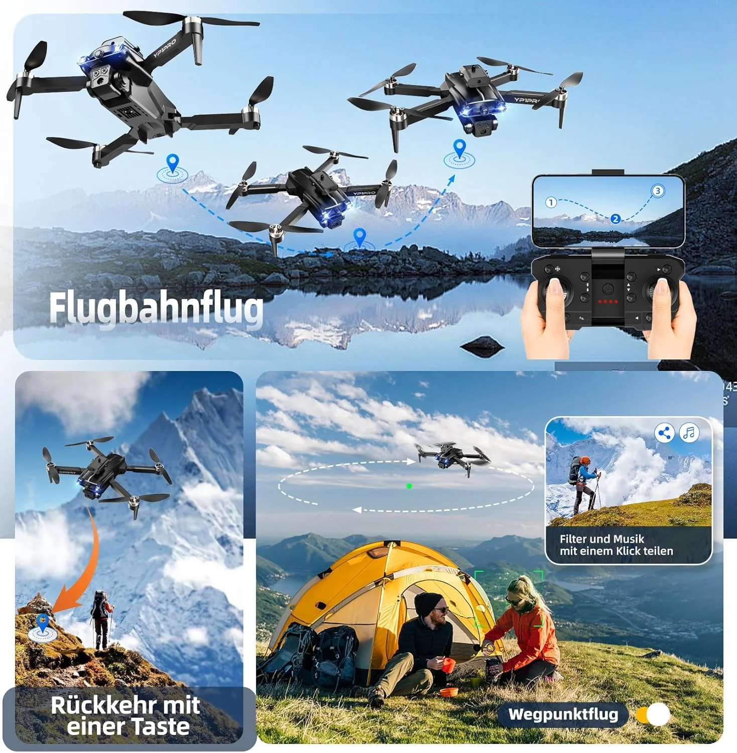 پهپاد با دوربین 4K، مینی پهپاد برای کودکان، موتور بدون جاروبک، 2 باتری، زمان پرواز طولانی، پهپاد با دوربین، بزرگسالان، دنبال کردن من، زیر 249 گرم، مشکی پهپاد با دوربین 4K، مینی پهپاد برای کودکان، موتور بدون جاروبک، 2 باتری، زمان پرواز طولانی، پهپاد با دوربین، بزرگسالان، دنبال کردن من، زیر 249 گرم، مشکی