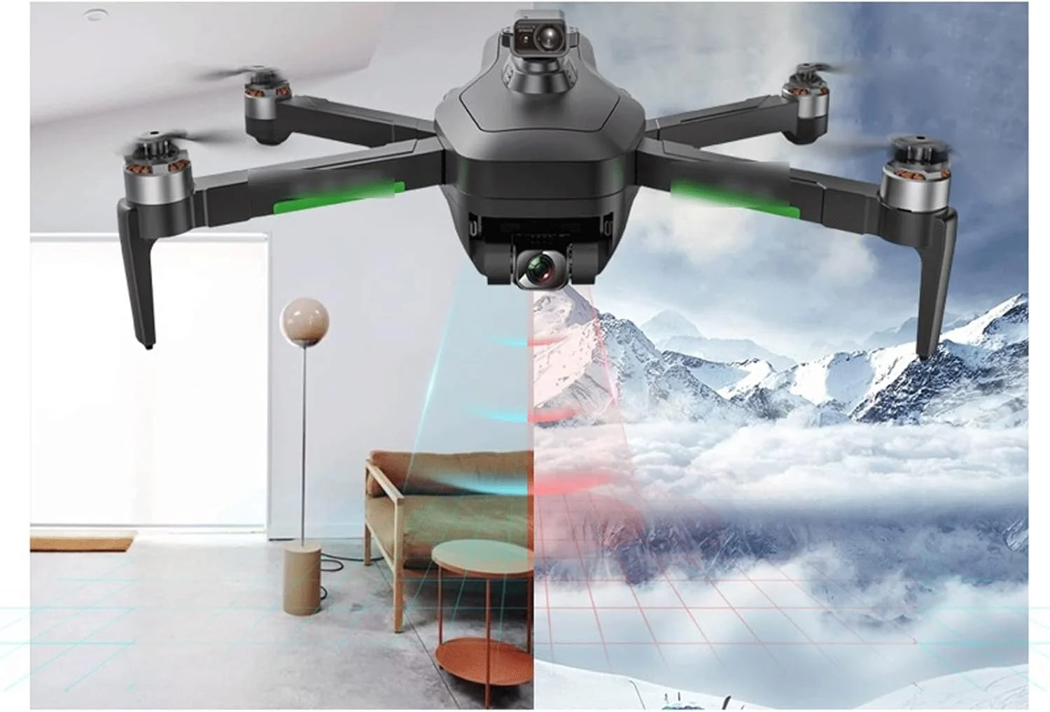 پهپاد IOFIT با دوربین حرفه ای 4K GPS، کوادکوپتر با قابلیت اجتناب از موانع، پهپاد RC