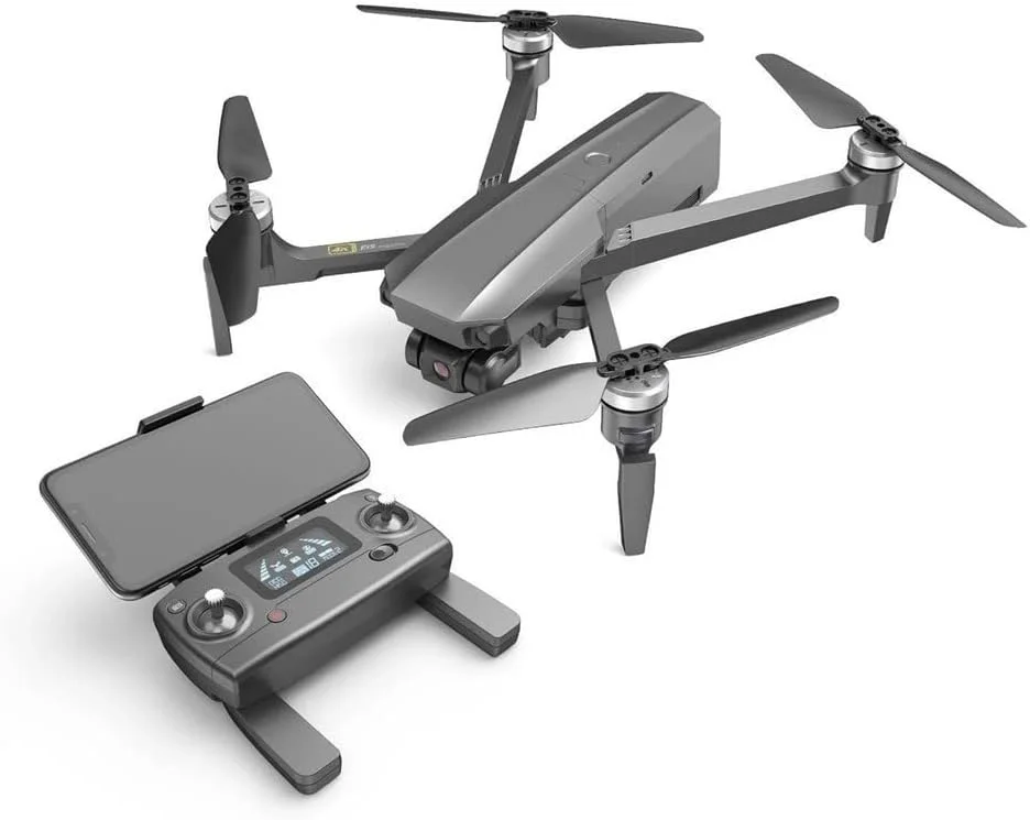 پهپاد حرفه ای LUXWALLET Skyline5 5 GHz با دوربین 4K واقعی، GPS، گیمبال آویز و کیف حمل، سرعت 40 کیلومتر در ساعت - برد 600 متر، خاکستری