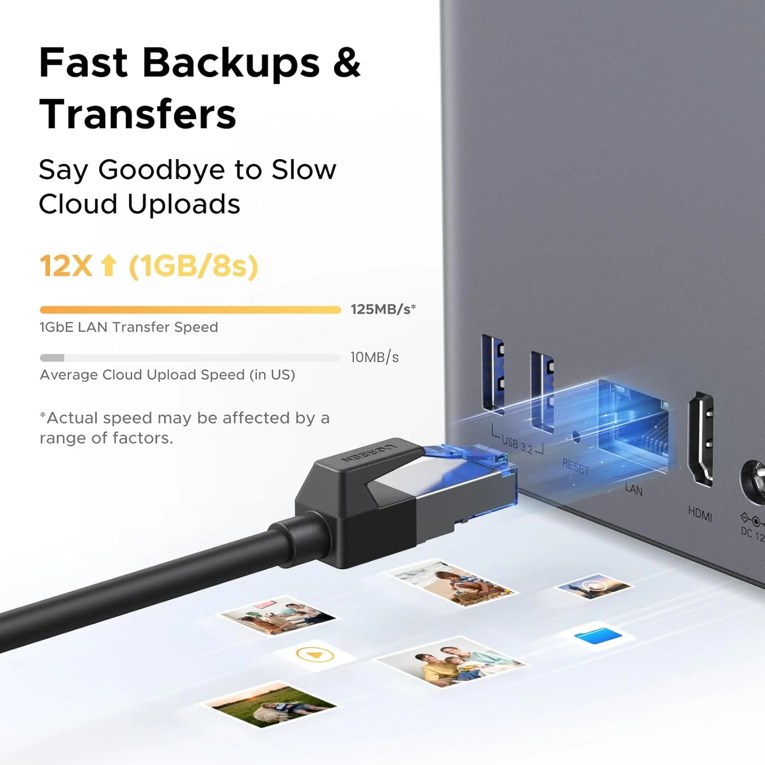 دستگاه ذخیره ساز تحت شبکه دو محفظه ای UGREEN NASync DH2300، پشتیبانی از ظرفیت 60 ترابایت (بدون دیسک)، دسترسی از راه دور، آلبوم عکس هوش مصنوعی، سیستم کاربرپسند، 4 گیگابایت رم LPDDR4X، 1GbE، HDMI 4K (بدون دیسک)