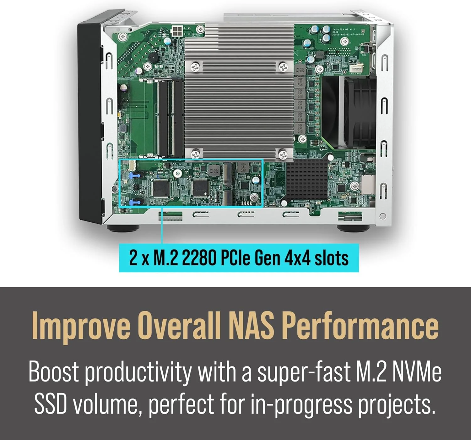 QNAP TVS-h674T-i5-32G-US، NAS رومیزی 6 خلیجی پرسرعت با پردازنده 6 هسته ای Intel Core i5 نسل دوازدهم، 32 گیگابایت حافظه DDR4، اتصال Thunderbolt 4 و 2.5GbE (بدون دیسک)