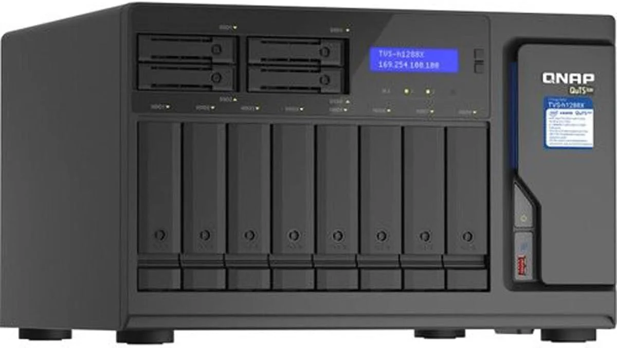 QNAP TVS-h1288X-W1250-16G NAS رسانه ای پرسرعت با پردازنده Intel® Xeon® W-1250 و دو پورت 10GbE