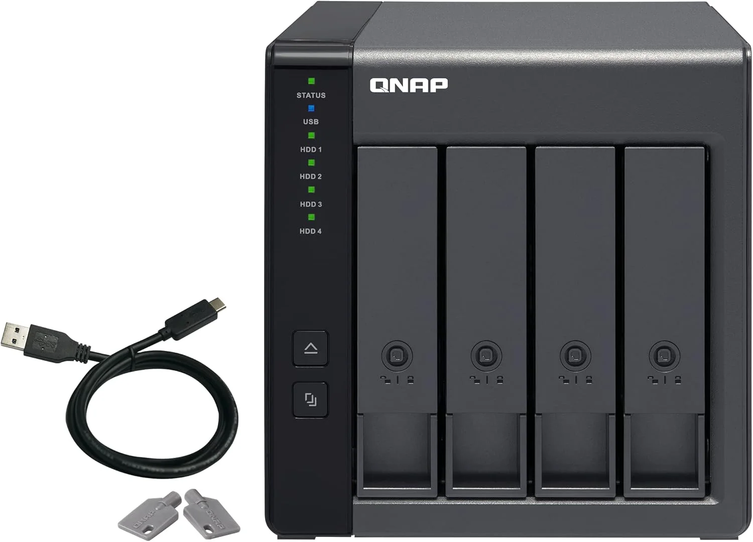 QNAP TR-004 محفظه 4 بی USB Type-C با RAID سخت افزاری (بدون دیسک)