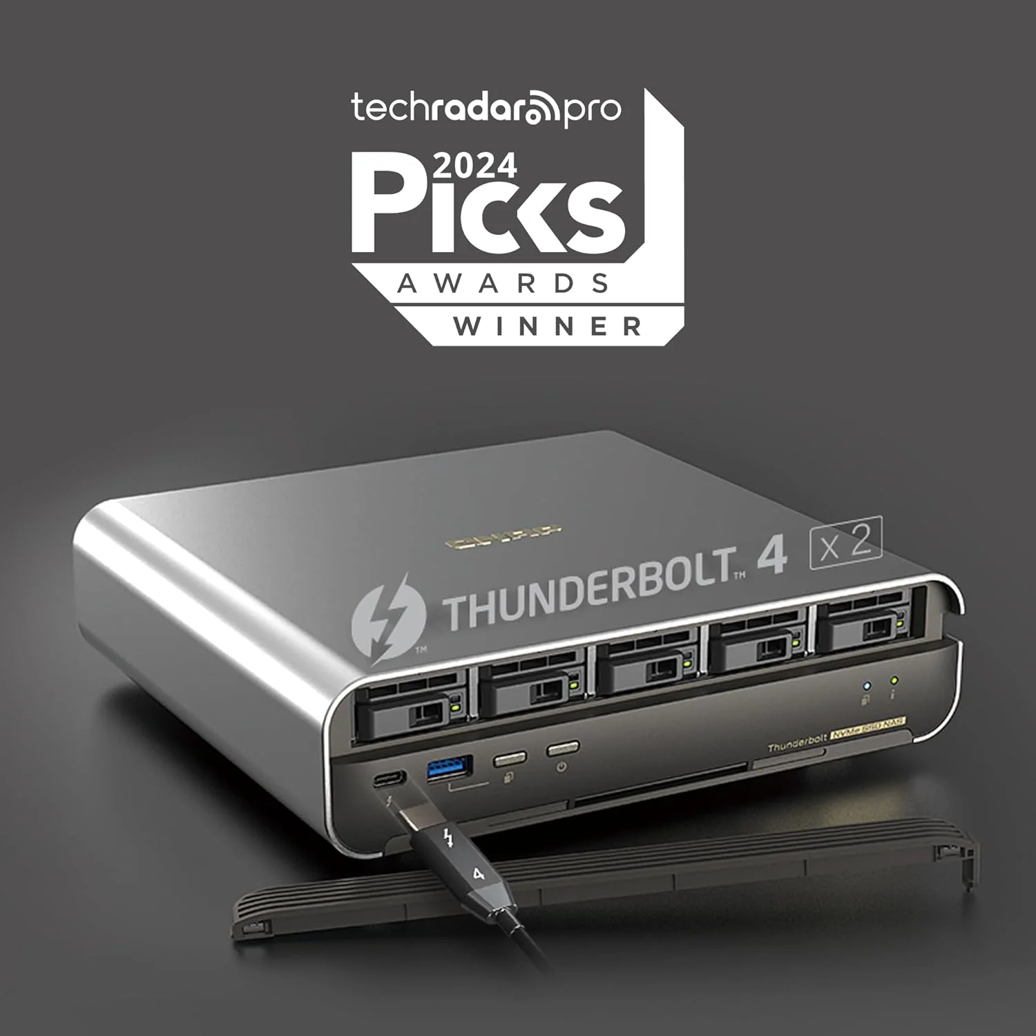 QNAP TBS-h574TX-i3-12G-US NASbook فلش با 5 جایگاه E1.S و پردازنده Intel® Core™، Thunderbolt 4 و اتصال شبکه 10GbE (5G/2.5G/1G/100M/10M) (بدون دیسک)