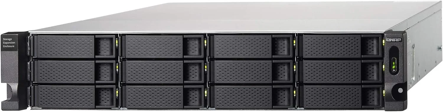 QNAP محفظه توسعه JBOD با ۱۲ جایگاه، اتصال USB-C 3.1 Gen2 10Gbps، قابل نصب در رک 2U، مدل W125662850 (واحد توسعه JBOD Gen2 10Gbps، منبع تغذیه افزونه با کابل ۱ متری USB-C به USB-A 3.1 Gen2)