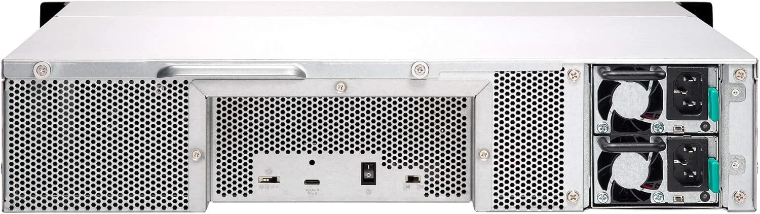 QNAP محفظه توسعه JBOD با ۱۲ جایگاه، اتصال USB-C 3.1 Gen2 10Gbps، قابل نصب در رک 2U، مدل W125662850 (واحد توسعه JBOD Gen2 10Gbps، منبع تغذیه افزونه با کابل ۱ متری USB-C به USB-A 3.1 Gen2)