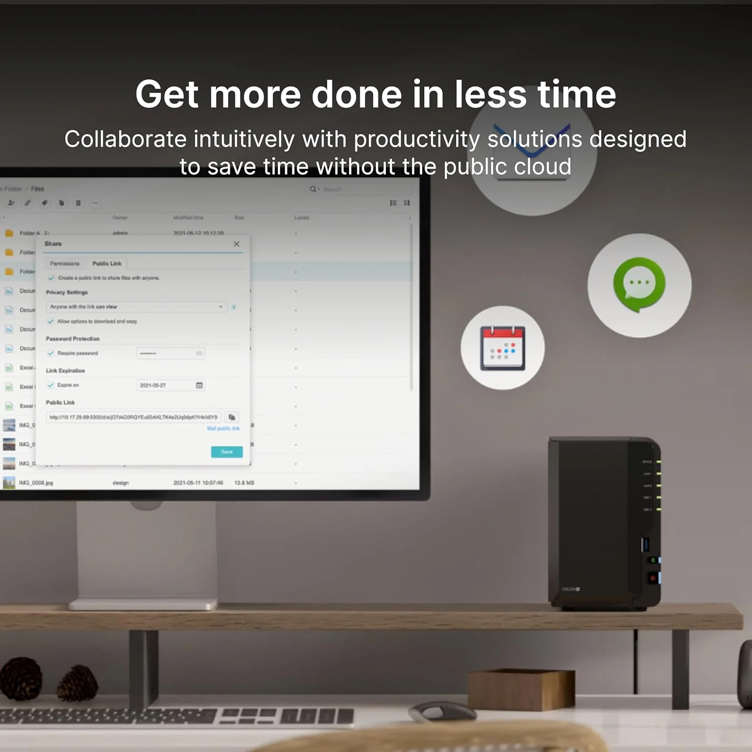 دستگاه ذخیره ساز تحت شبکه 2-Bay سینولوژی مدل DS225+ (بدون هارد)
