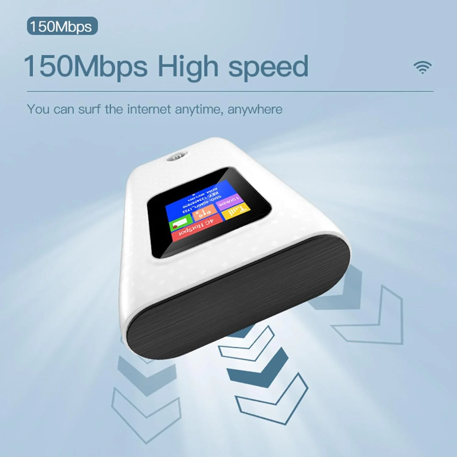 روتر همراه قابل حمل USB پاور بانک 4G LTE 300Mbps، هات اسپات شبکه موبایل جیبی، مودم USB با اسلات سیم کارت، 10 کاربر، برای خودرو و فضای باز