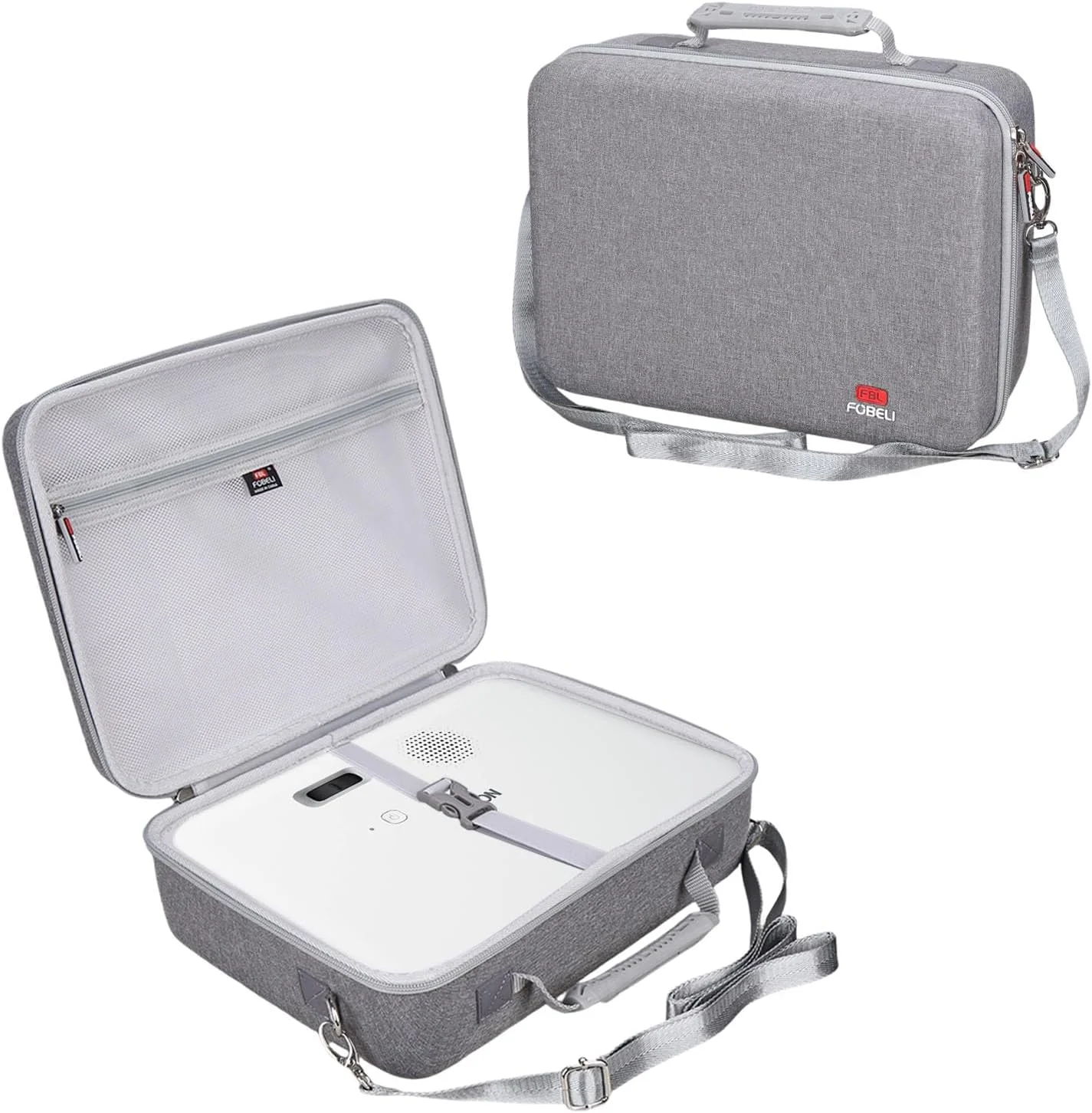 کیف حمل سخت FBLFOBELI سازگار با پروژکتور قابل حمل Epson EpiqVision Flex CO-W01، مناسب برای اکثر مینی پروژکتورهای اصلی، 32.5x24.4x11.9 سانتی متر، فقط کیف