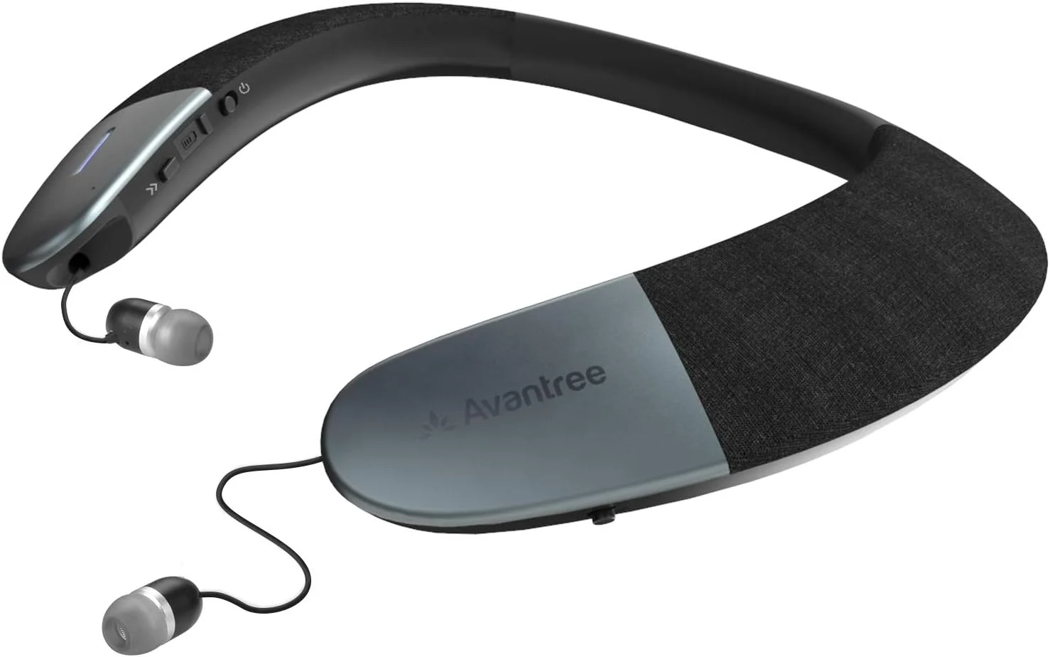 اسپیکر گردنی بی سیم پوشیدنی Avantree Torus، بلوتوث 5.0، aptX HD، تأخیر کم، اسپیکرهای گردنی شخصی با هدفون های جمع شونده، کیفیت صدای عالی، استریو فراگیر سه بعدی برای تلویزیون موسیقی (NB05)