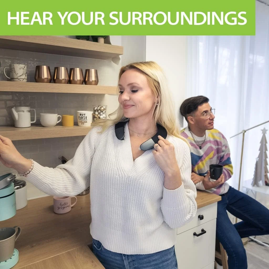 اسپیکر گردنی بی سیم پوشیدنی Avantree Torus، بلوتوث 5.0، aptX HD، تأخیر کم، اسپیکرهای گردنی شخصی با هدفون های جمع شونده، کیفیت صدای عالی، استریو فراگیر سه بعدی برای تلویزیون موسیقی (NB05)