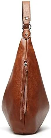 آلمار - ست کیف دستی هوبو بزرگ زنانه مد روز 3 تکه با کیف دوشی کوچک و کیف پول دستی برای دختران و بانوان (صورتی)