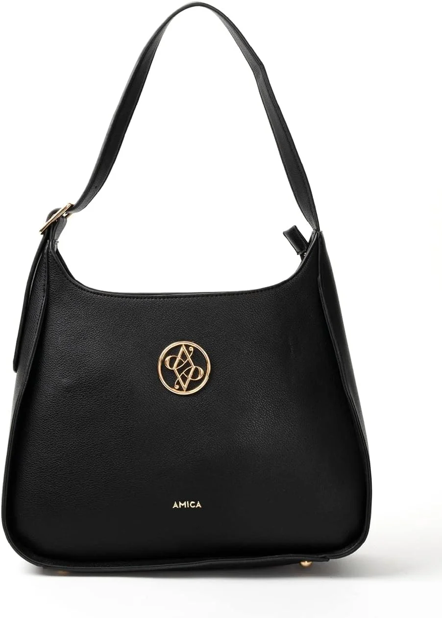 کیف دستی زنانه مدل Chiara Hobo AMICA با بافت چرمی و بند دوشی