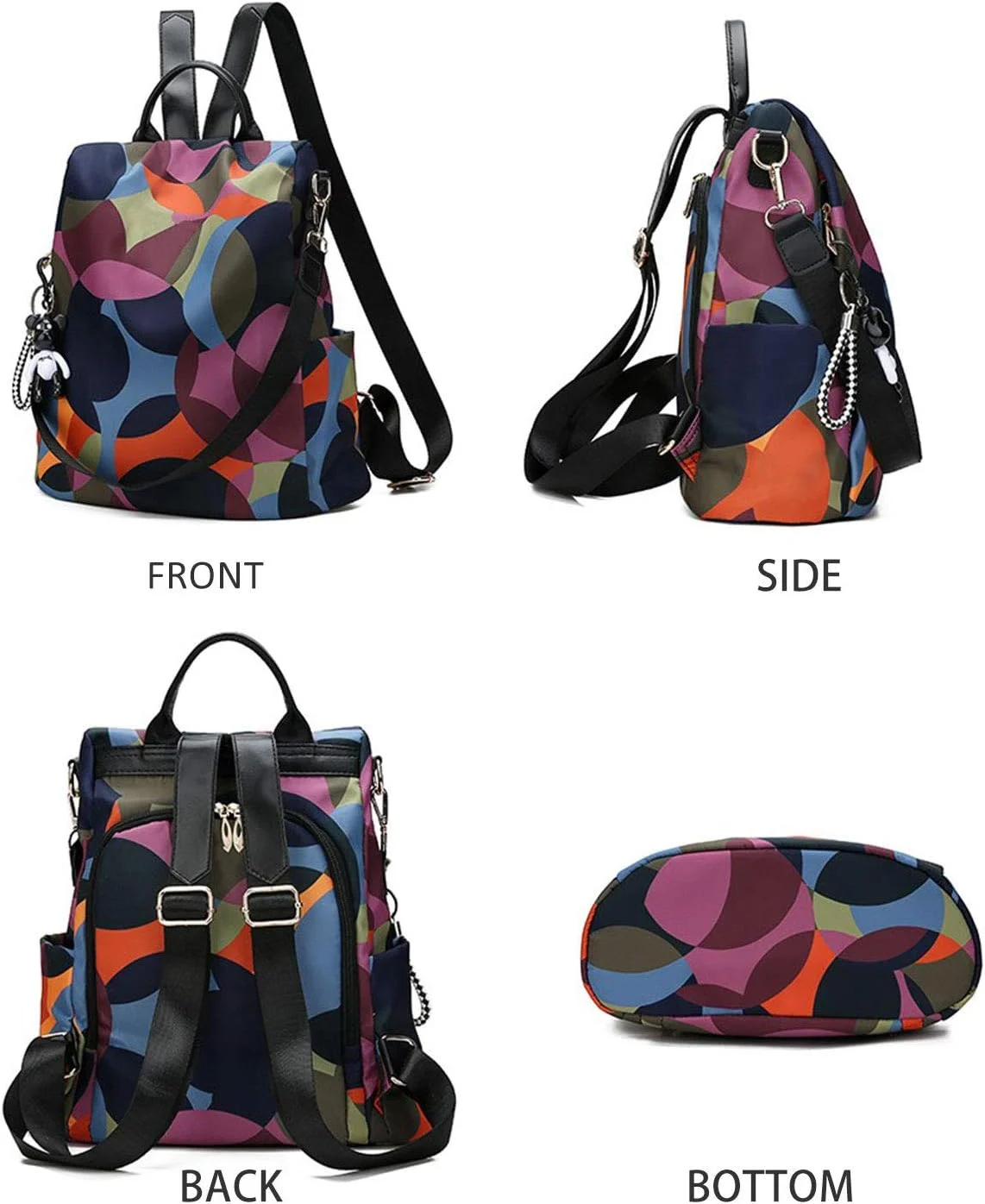 کوله پشتی ضد سرقت نایلونی Freie Liebe، کیف دستی زنانه، کوله پشتی مسافرتی، کیف های سبک وزن