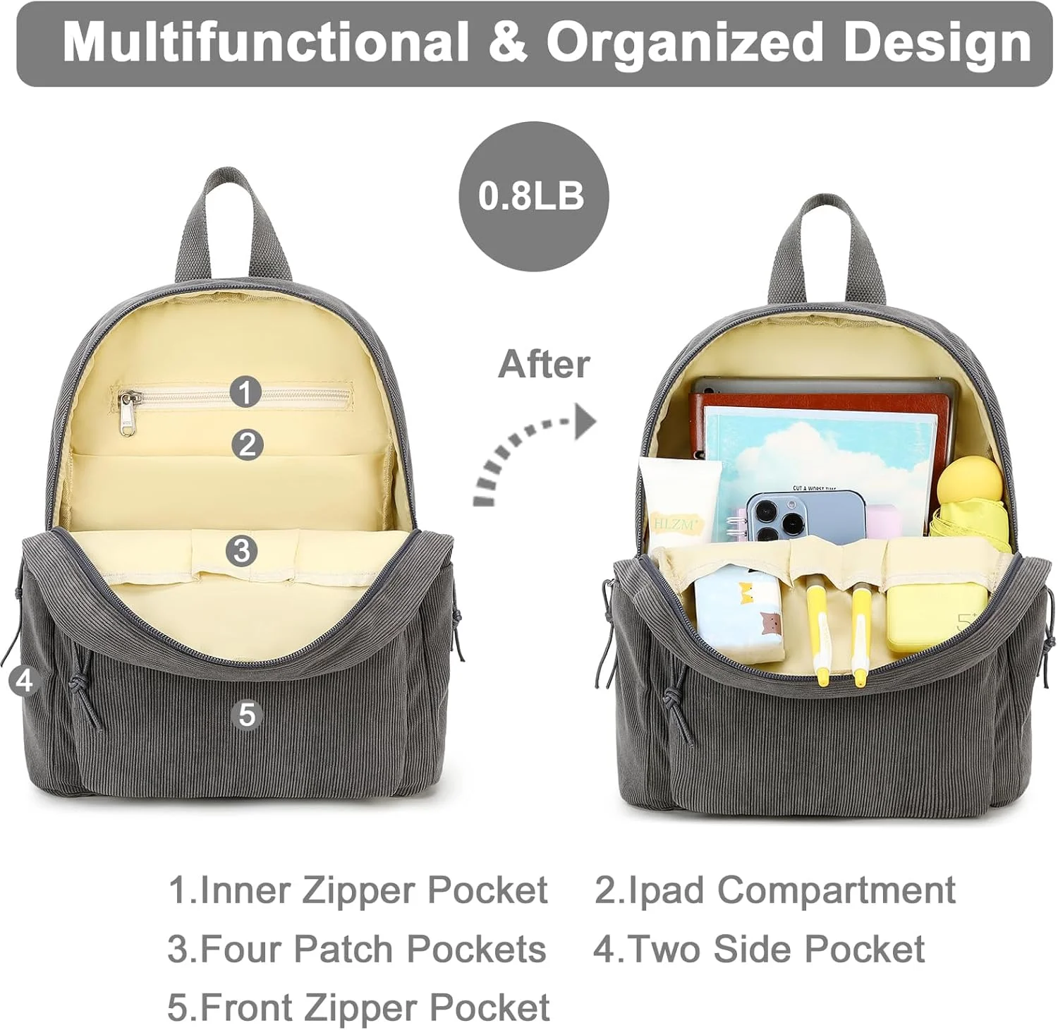 کوله پشتی کوچک زنانه دخترانه ضد آب کیف دستی کوله پشتی کوچک کیف شانه ای برای زنان بزرگسال کودکان مدرسه مسافرت