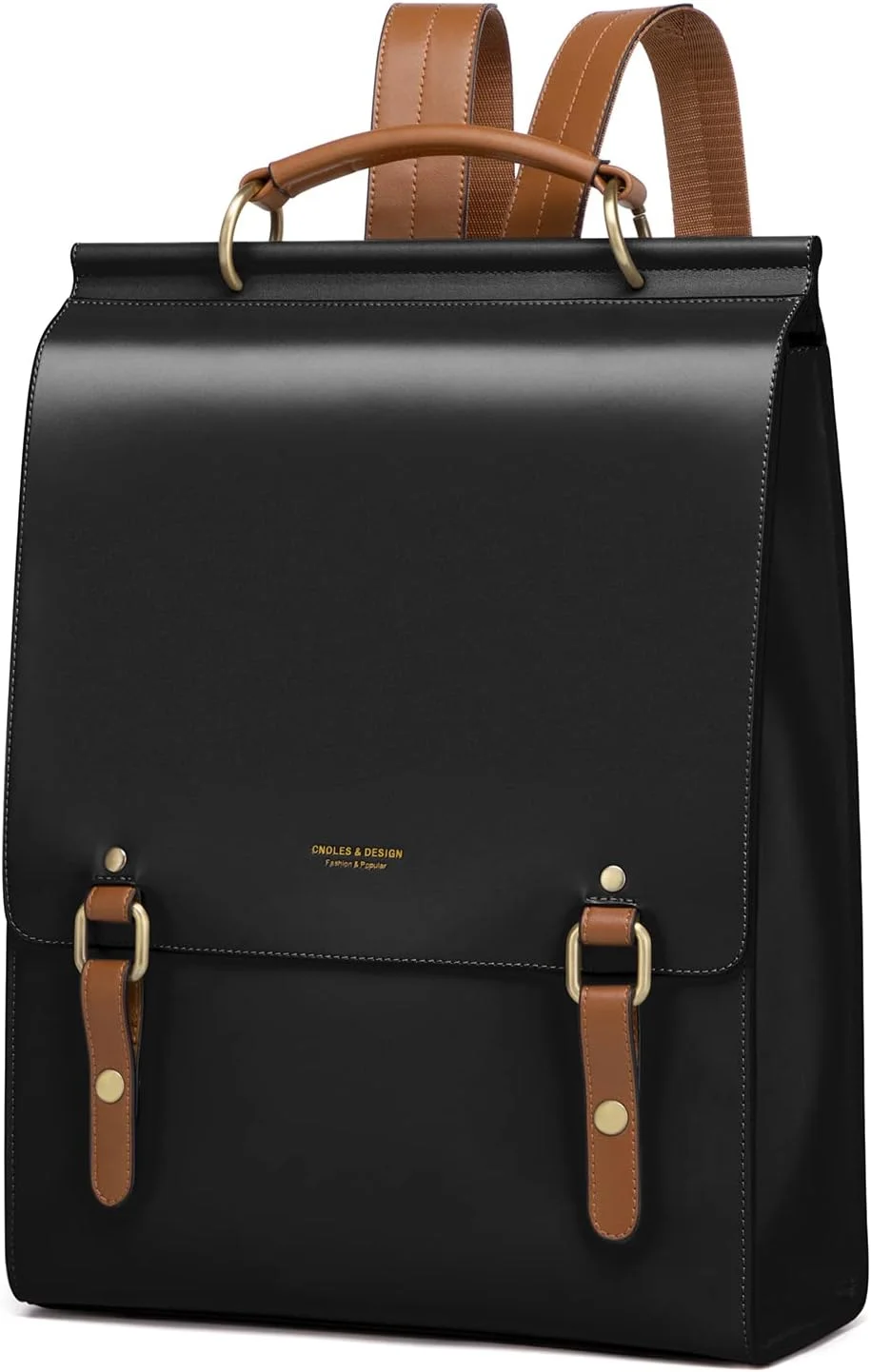 کیف کوله پشتی چرمی زنانه Cnoles، کیف مد روز زنانه، کیف قدیمی، کوله پشتی مسافرتی غیر رسمی مدرسه و دانشگاه