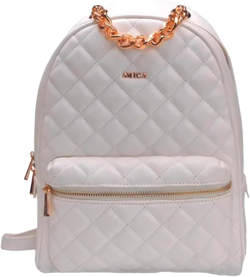 کوله پشتی چرم مصنوعی زنانه آمیکا رینا/استلا/اوا/کارمن، مناسب بانوان شیک پوش، کیف اداری و مسافرتی دوشی، کیف دستی دانشجویی، هدیه تولد برای دختران و بانوان