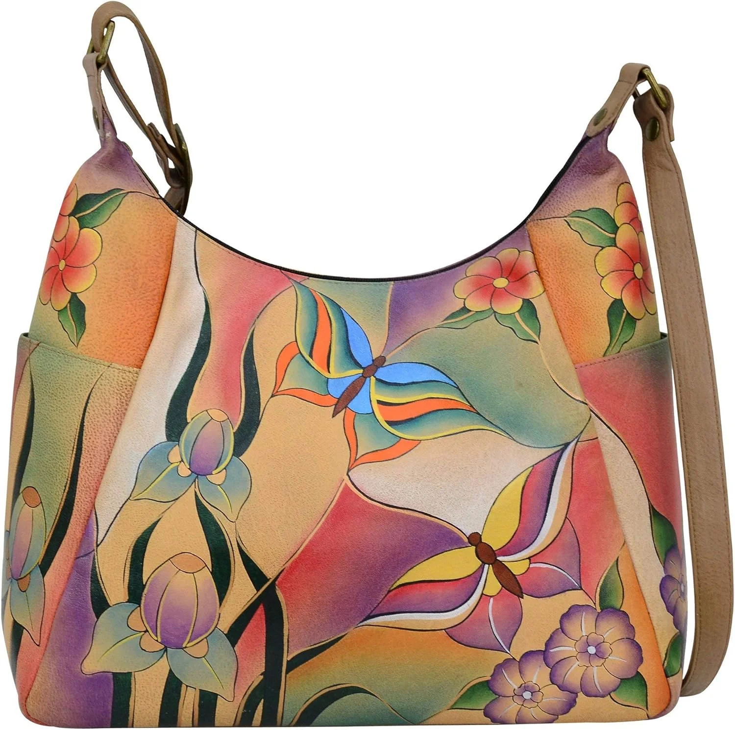 کیف بزرگ دستی چند جیبه طرح "آنا" با نقاشی دستی از آنوشکا