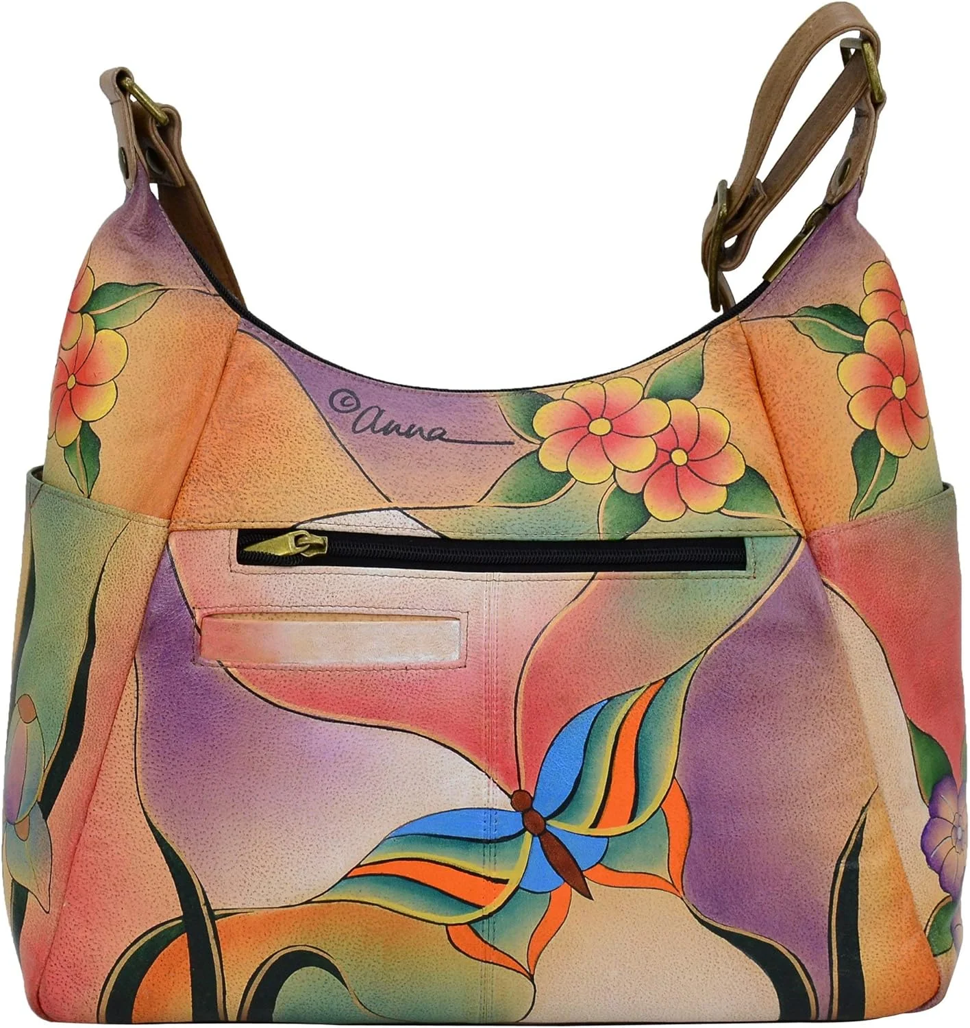 کیف بزرگ دستی چند جیبه طرح "آنا" با نقاشی دستی از آنوشکا