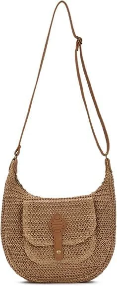 کیف حصیری مسافرتی زنانه Azonee 2025 - کیف بزرگ بافته شده ساحلی بوهو، کیف دستی کلاچ تابستانی یکپارچهسازی با سیستمعامل، کیف دستی راتان، کیف شانه ای و کولی برای ساحل، مسافرت و استفاده روزمره