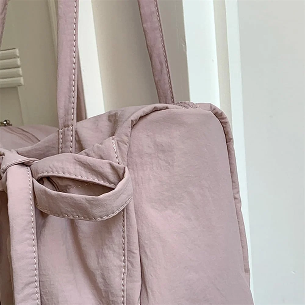 کیف دوشی استتیک آزونه، کیف دستی نایلونی به سبک ژاپنی با پاپیون های زیبا، کیف هوبو شیک و ظریف برای زنان کیف دوشی استتیک آزونه، کیف دستی نایلونی به سبک ژاپنی با پاپیون های زیبا، کیف هوبو شیک و ظریف برای زنان