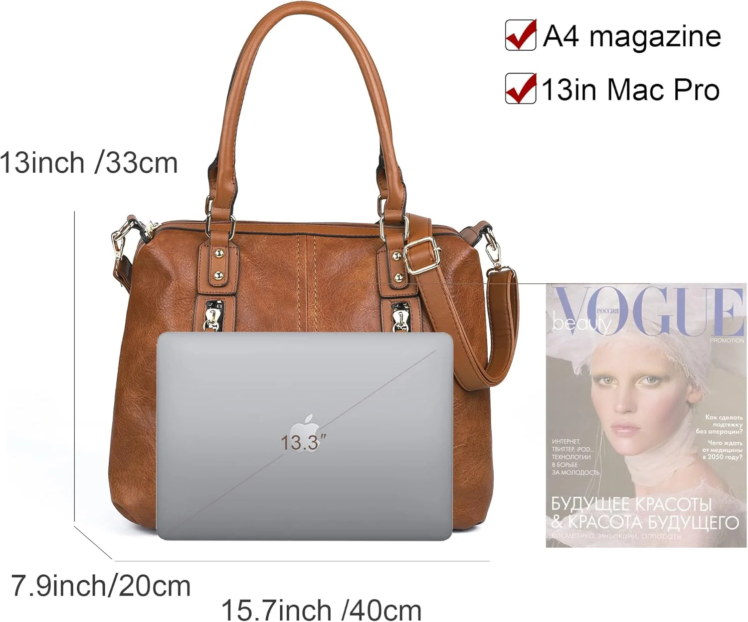 کیف بزرگ دوشی زنانه مدل Hobo با بند قابل تنظیم