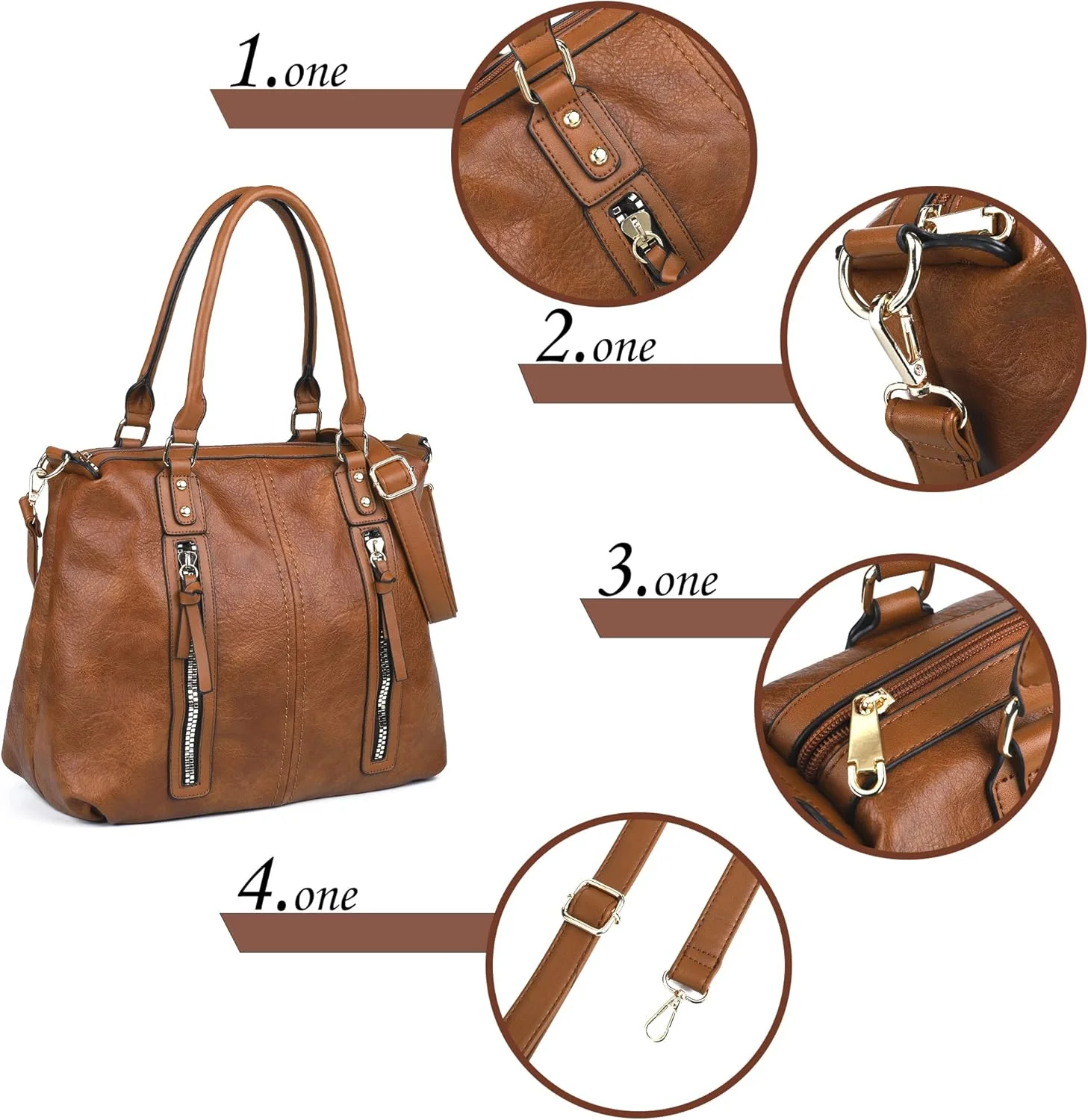 کیف بزرگ دوشی زنانه مدل Hobo با بند قابل تنظیم