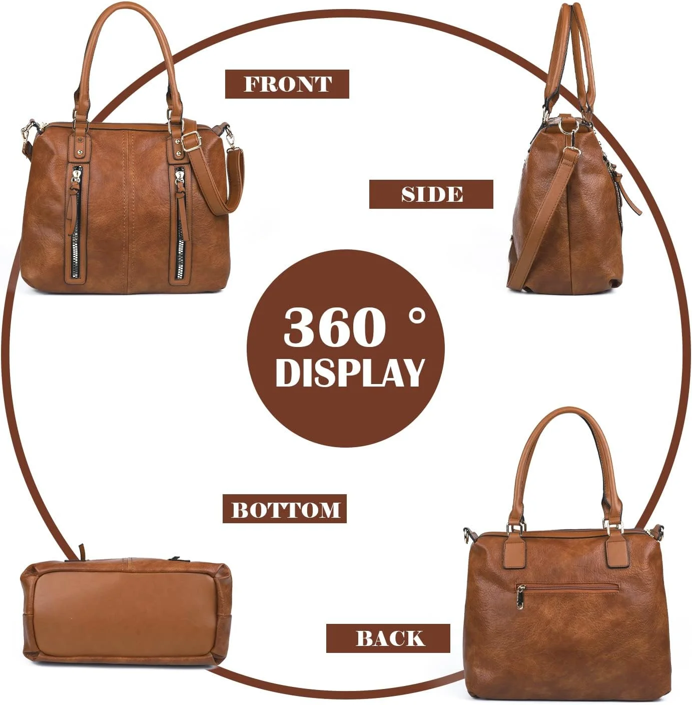 کیف بزرگ دوشی زنانه مدل Hobo با بند قابل تنظیم