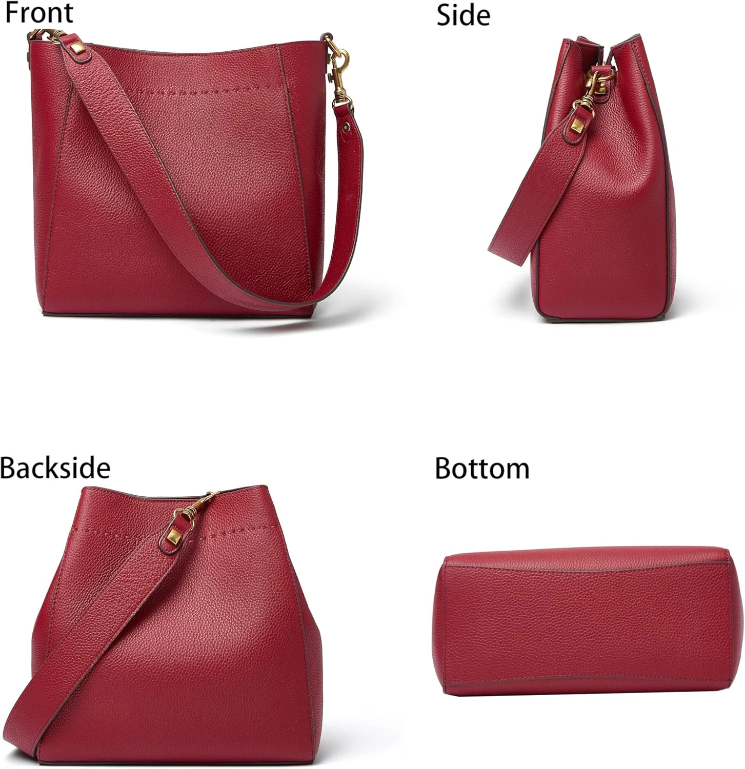 کیف دوشی و دستی چرمی زنانه DORIS&JACKY، سایز متوسط، کیف دوشی و دستی مدل Hobo