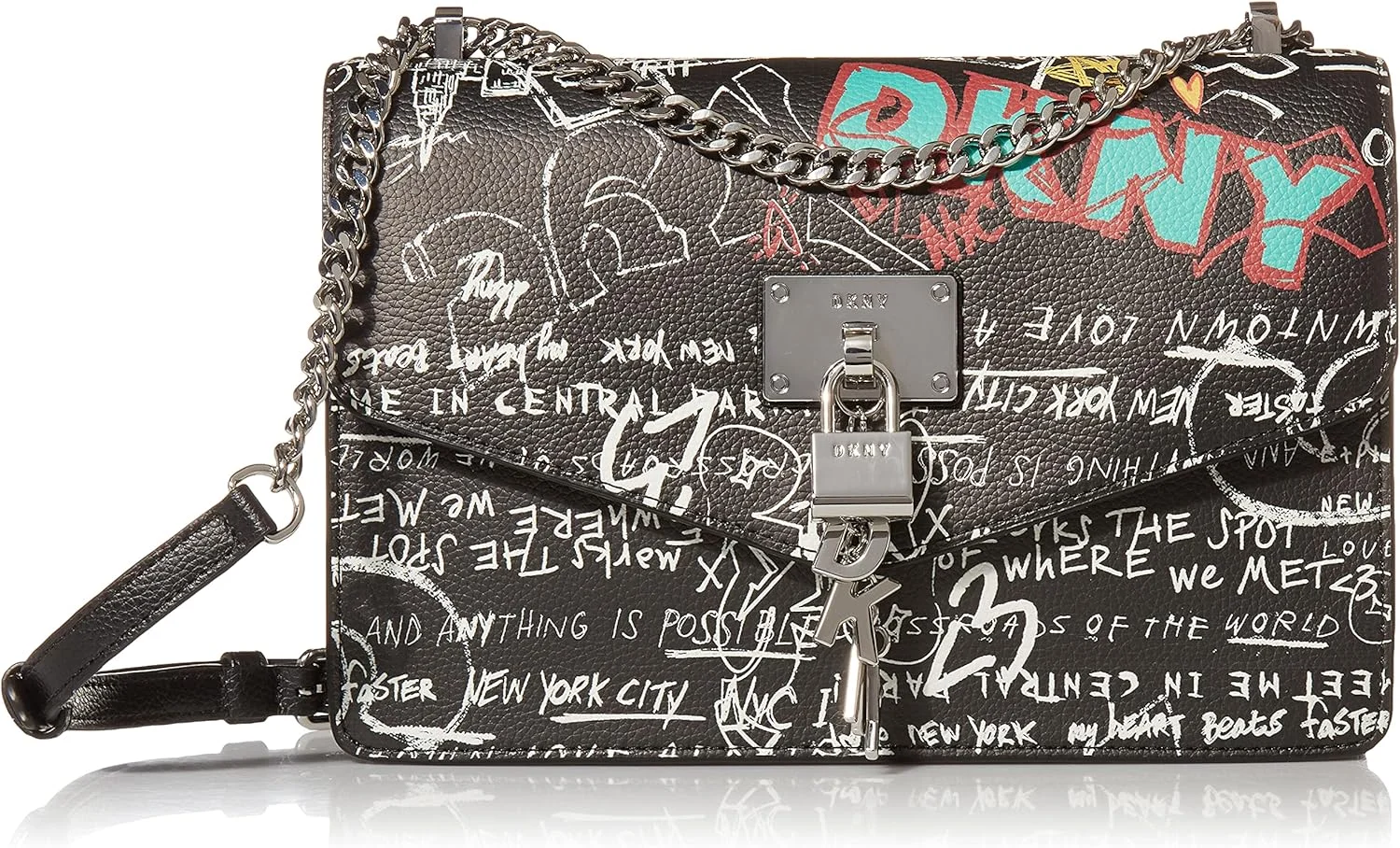 کیف دوشی بزرگ زنانه DKNY مدل Elissa Lg Shoulder B