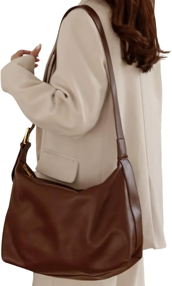 کیف دوشی زنانه Cici، کیف کراس بادی چرم PU نرم با بست زیپی