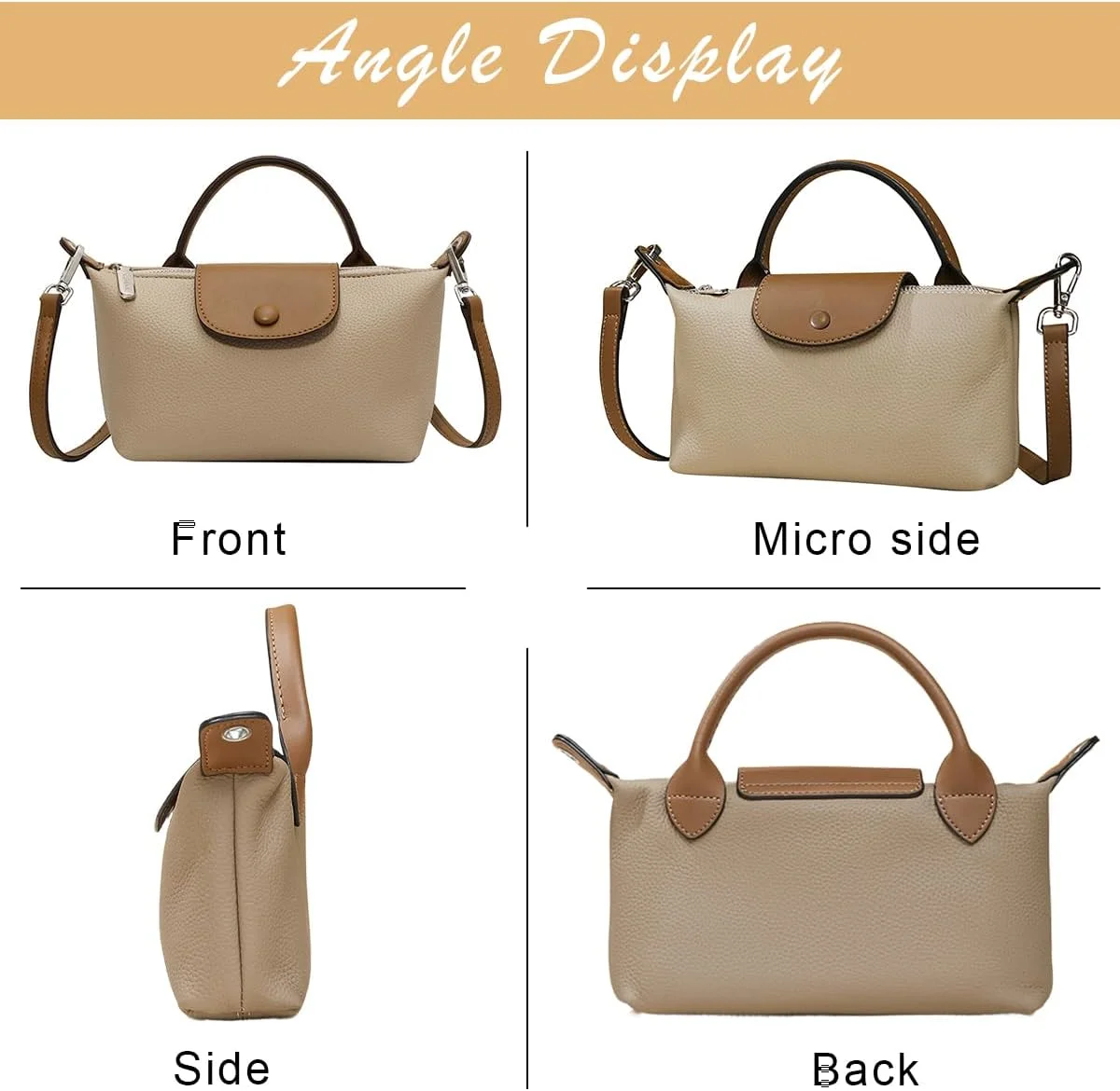 کیف دوشی چرم مصنوعی مد روز با بند شانه قابل جدا شدن، کیف دستی شیک مجلسی، کیف دوشی کوچک، کیف مسنجر مدل Hobo، قهوه ای کیف دوشی چرم مصنوعی مد روز با بند شانه قابل جدا شدن، کیف دستی شیک مجلسی، کیف دوشی کوچک، کیف مسنجر مدل Hobo، قهوه ای