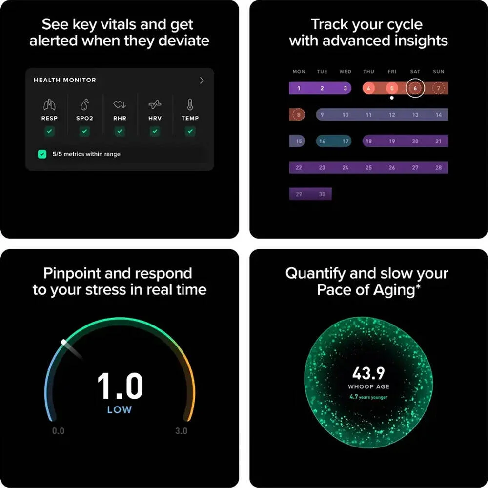 هووب 5.0 پیک، عضویت 12 ماهه، ردیاب فعالیت و خواب 24/7 با ضربان قلب، HRV، مانیتور استرس، مربیگری شخصی، طول عمر، عمر باتری 14+ روز | 970-005-000