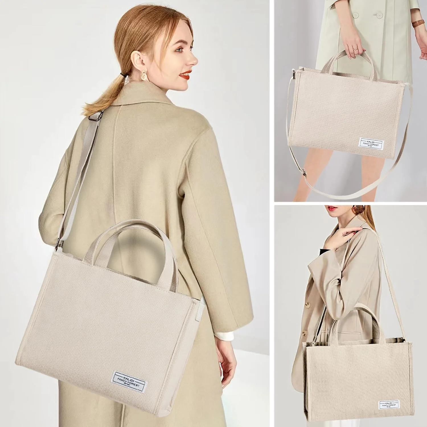 کیف دستی زنانه کالیدی، کیف کراس بادی مخملی، کیف دستی روزمره با زیپ، کیف شانه ای مد روز، کیف بزرگ کراس بادی