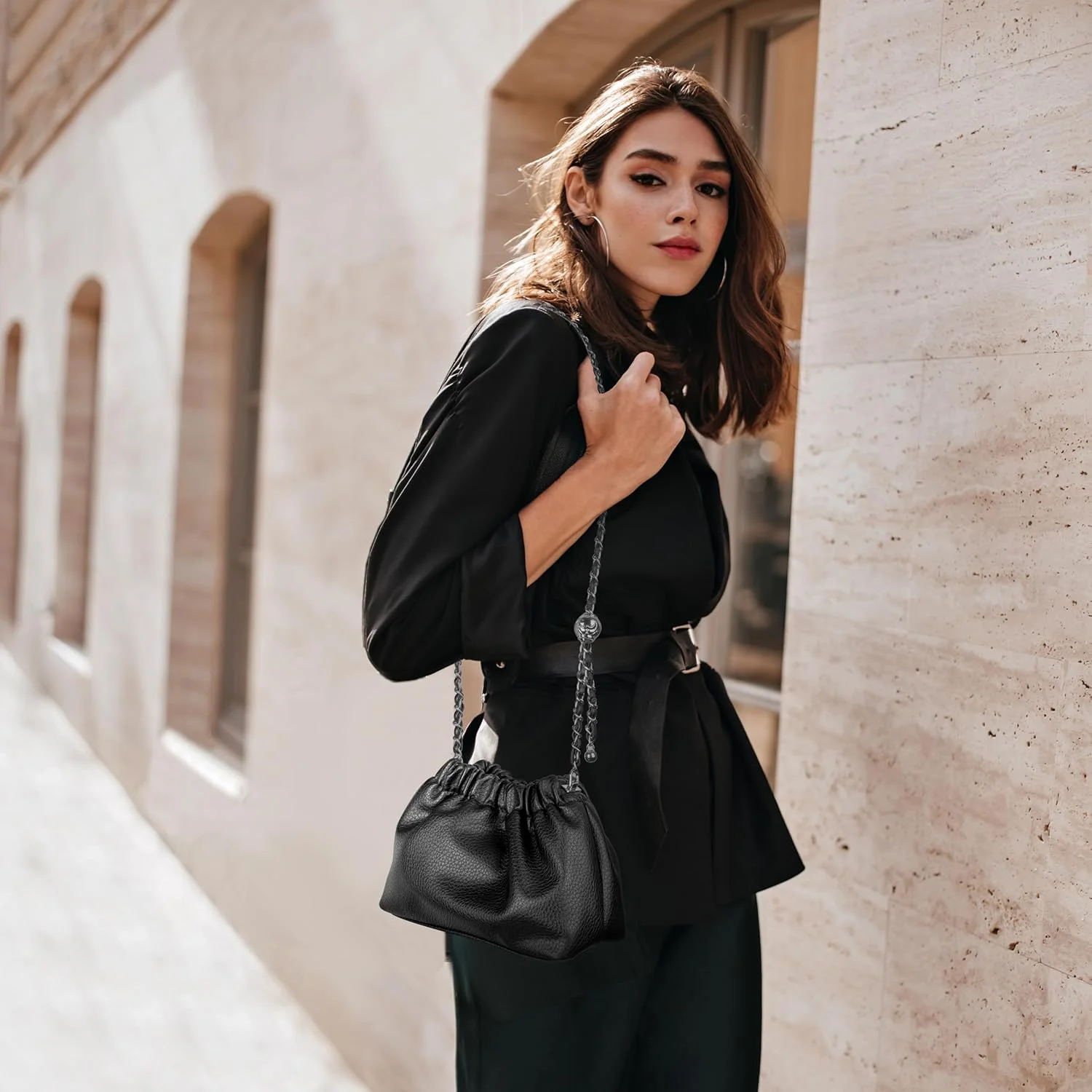 کیف بافته زنانه مدل Hobo از Joryin