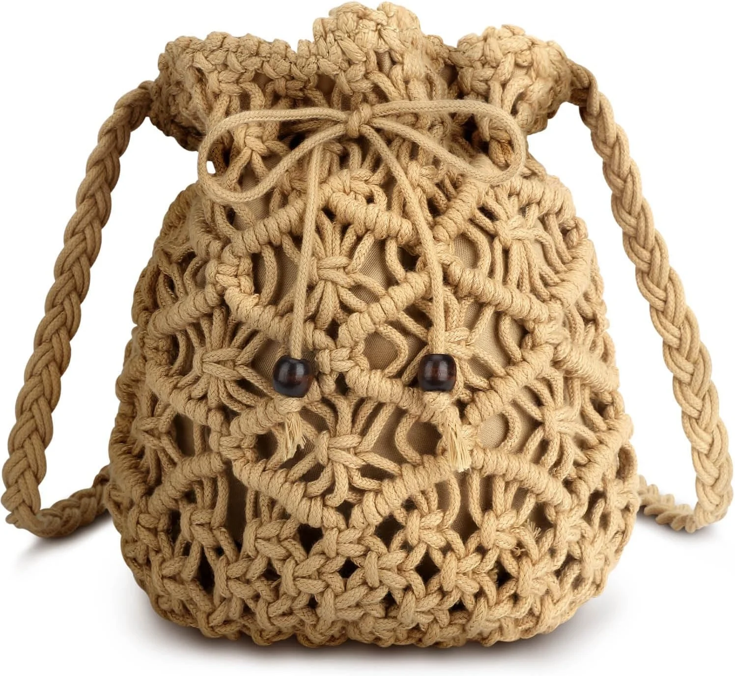 کیف دستی حصیری رودوشی غیر رسمی NALACAL - کیف ساحلی بافتنی، کیف شیک تابستانی با زنجیر