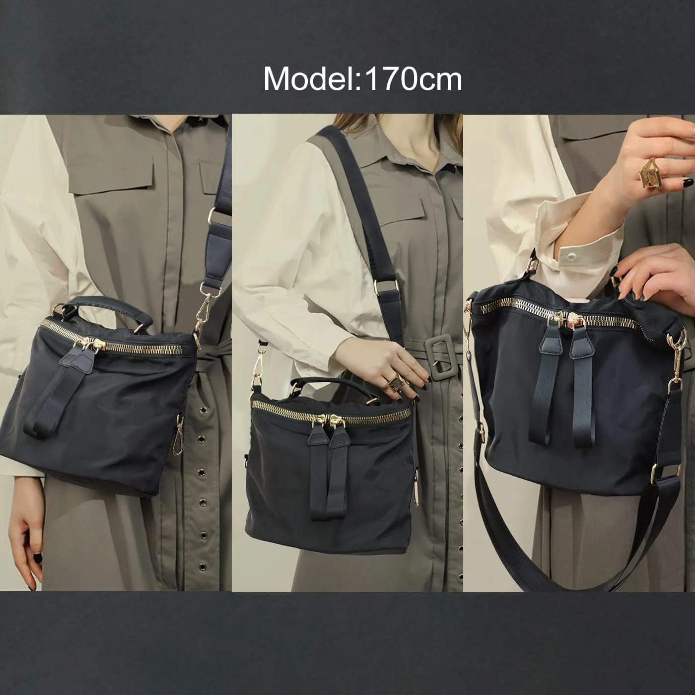 کیف دستی نایلونی زنانه NALACAL، ضد سرقت، سبک وزن، مناسب سفر و خرید، کیف دوشی ضد آب