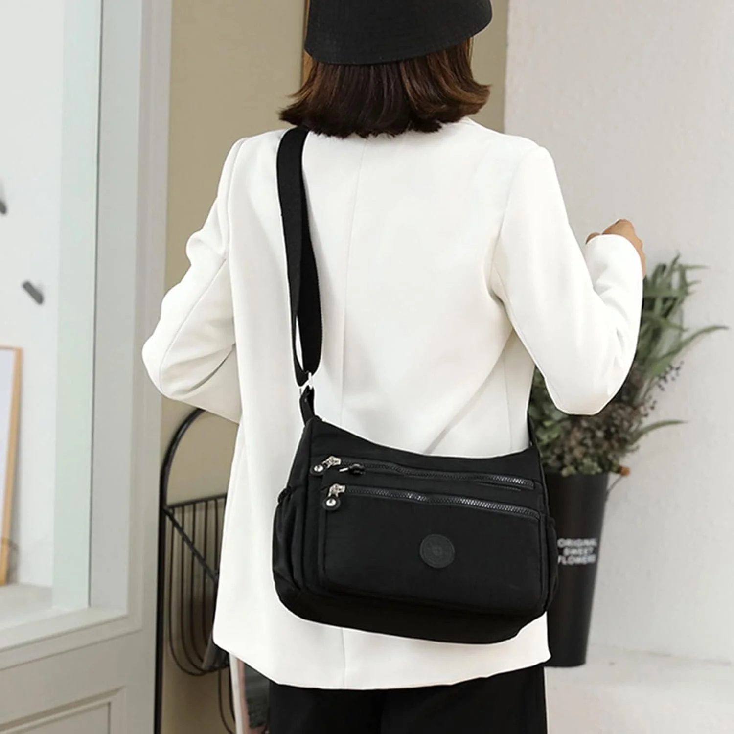 کیف رودوشی نایلونی ضدآب NALACAL زنانه، کیف بزرگ چند منظوره، کیف مسافرتی