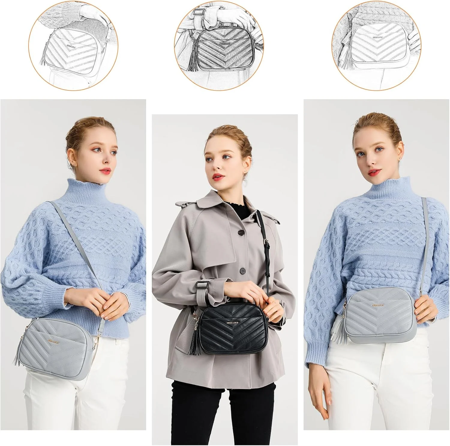 کیف دوشی زنانه Miss Lulu